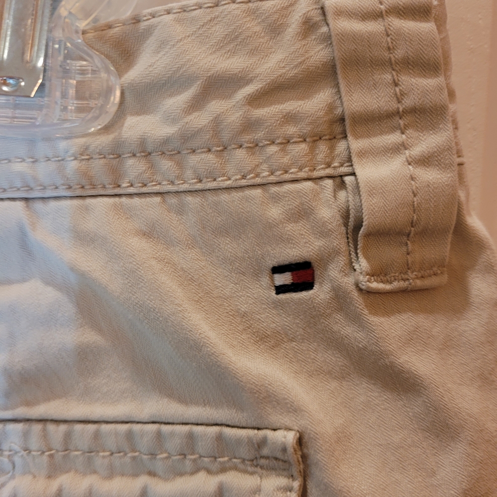 Tommy Hilfiger Light Tan Cargo Shorts Drawstring And Button Fly Sz 10 - Picture 7 of 15